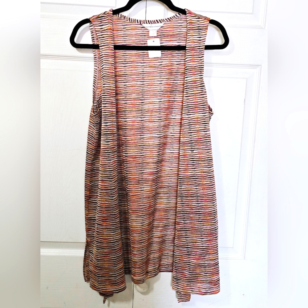 CHRISTOPHER & BANKS Women's Small Earthy Lightweight Sleeveless Cardigan Sweater